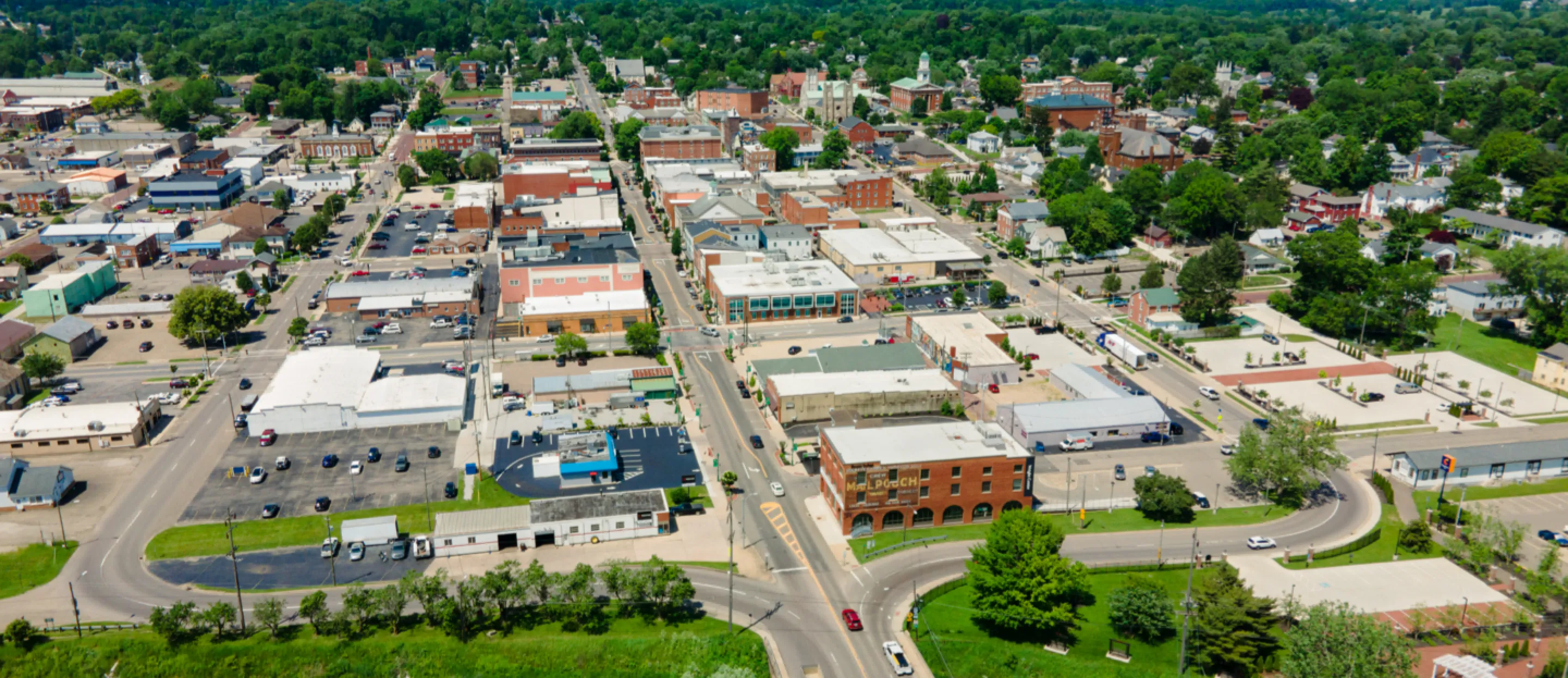 Aerial view of Mount Vernon
