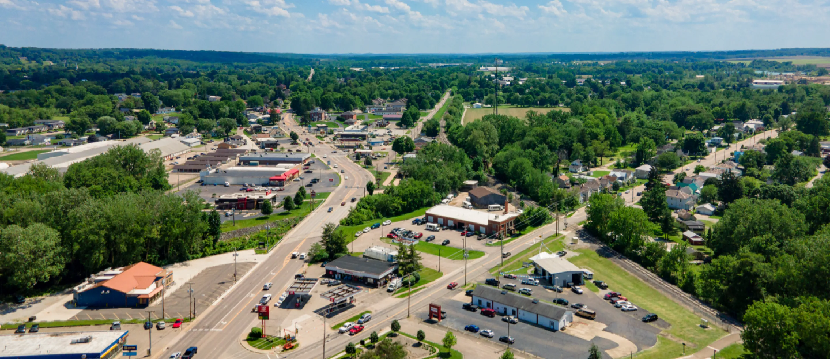 Aerial view of south Vernon